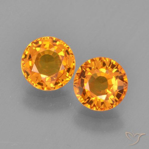 1.18ctw Natürlicher Aprikose Orange Saphir, Runden, VVS-VS