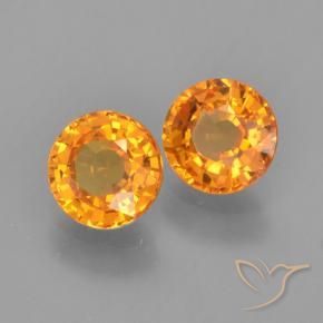1.18 ct natürliche Aprikose Orange Saphir-Edelsteine, Runden, VVS-VS