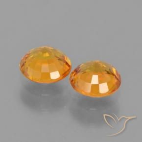 1.18 ct natürliche Aprikose Orange Saphir-Edelsteine, Runden, VVS-VS