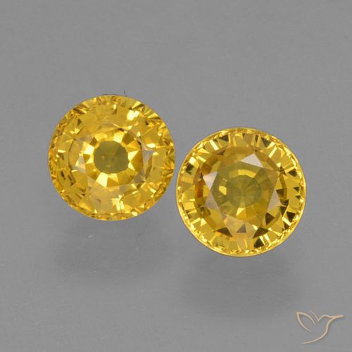1.16ctw Natürlicher Golden Saphir, Runden, VVS-VS
