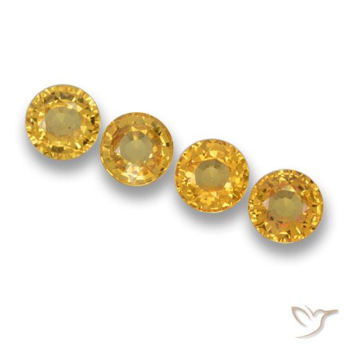 2.42ctw Natürlicher Dunkelgolden Saphir, Runden, VVS-VS