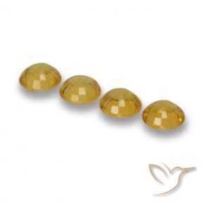 2.42 ct natürliche Dunkelgolden Saphir-Edelsteine, Runden, VVS-VS