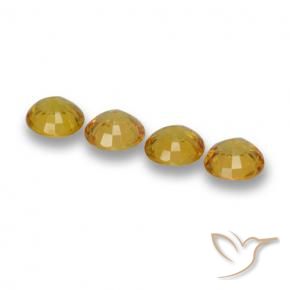 2.28 ct natürliche Tiefes Gold Saphir-Edelsteine, Runden, VVS-VS