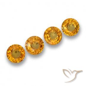 2.29 ct natürliche Dunkelorange-Gold Saphir-Edelsteine, Runden, VVS-VS
