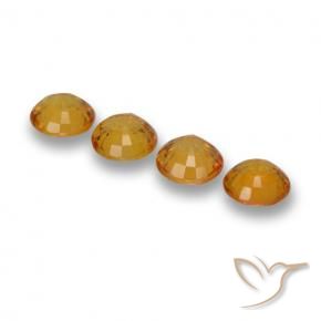 2.29 ct natürliche Dunkelorange-Gold Saphir-Edelsteine, Runden, VVS-VS