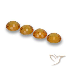 2.45 ct natürliche Dunkelorange Saphir-Edelsteine, Runden, VVS-VS