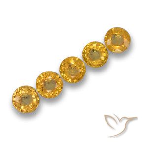 2.47 ct natürliche Dunkelgolden Saphir-Edelsteine, Runden, VVS-VS