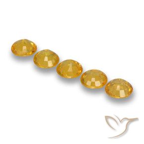 2.47 ct natürliche Dunkelgolden Saphir-Edelsteine, Runden, VVS-VS