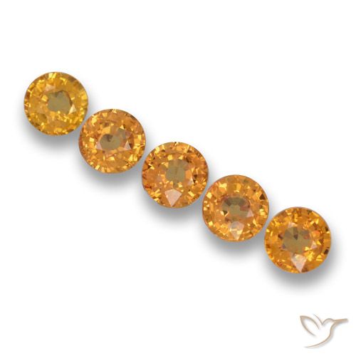 2.72ctw Natürlicher Tiefes Orange-Gold Saphir, Runden, VS