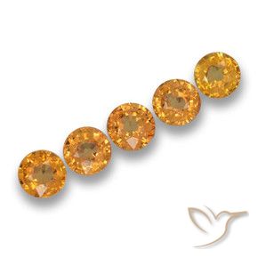 2.72 ct natürliche Tiefes Orange-Gold Saphir-Edelsteine, Runden, VS