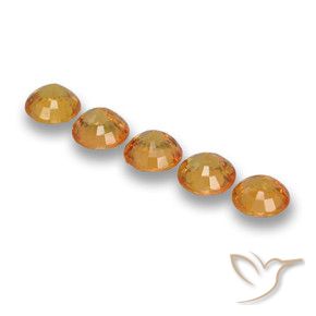 2.72 ct natürliche Tiefes Orange-Gold Saphir-Edelsteine, Runden, VS