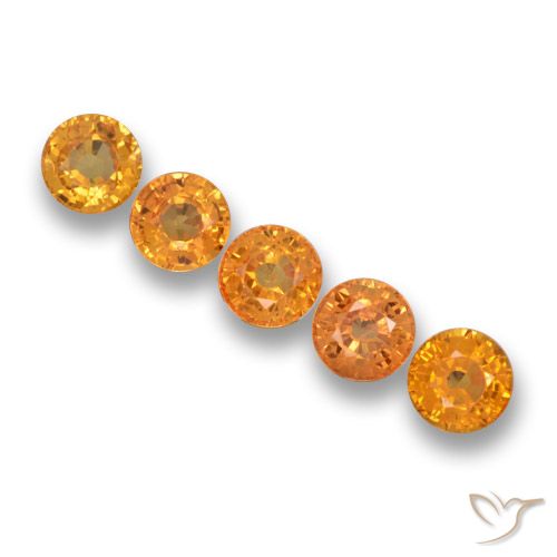 2.86ctw Natürlicher Tiefes Orange-Gold Saphir, Runden, VS