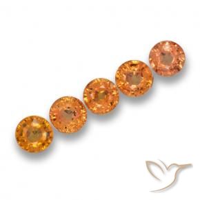 2.95 ct natürliche Mittelorange Saphir-Edelsteine, Runden, VVS-VS