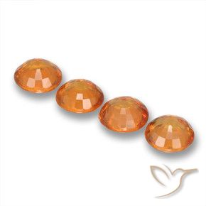 2.20 ct natürliche Feuerorange Saphir-Edelsteine, Runden, VVS-VS