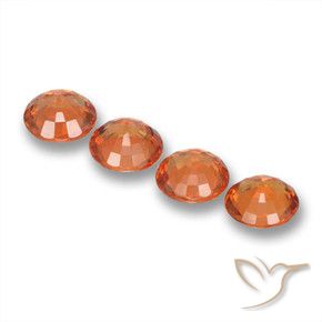 2.19 ct natürliche rötlich-orange Saphir-Edelsteine, Runden, VVS-VS