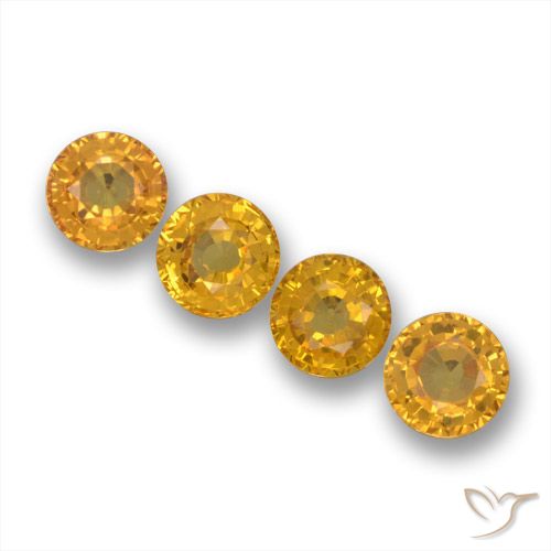 2.31ctw Natürlicher Dunkelgolden Saphir, Runden, VS
