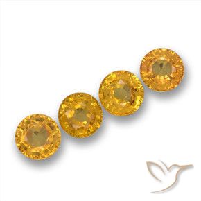 2.31 ct natürliche Dunkelgolden Saphir-Edelsteine, Runden, VS
