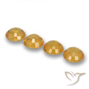 2.31 ct natürliche Dunkelgolden Saphir-Edelsteine, Runden, VS