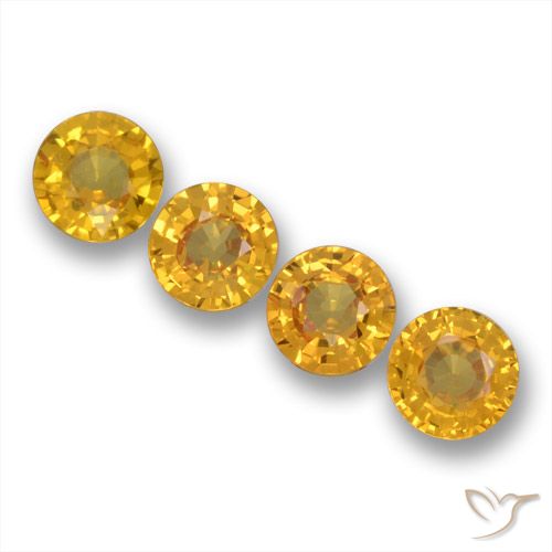 2.18ctw Natürlicher Dunkelgolden Saphir, Runden, VVS-VS