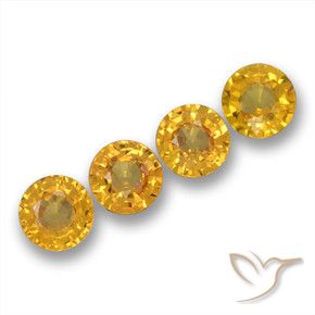 2.18 ct natürliche Dunkelgolden Saphir-Edelsteine, Runden, VVS-VS