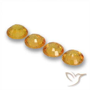 2.18 ct natürliche Dunkelgolden Saphir-Edelsteine, Runden, VVS-VS