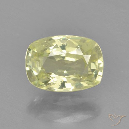 1.06ct Natürlicher Zitronengelb Saphir, Kissen, VVS-VS