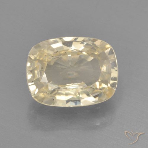 1.31ct Natürlicher hellgelb Saphir, Kissen, VVS