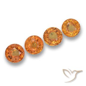 2.85 ct natürliche Mittelorange Saphir-Edelsteine, Runden, VVS-VS