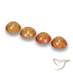 2.85 ct natürliche Mittelorange Saphir-Edelsteine, Runden, VVS-VS