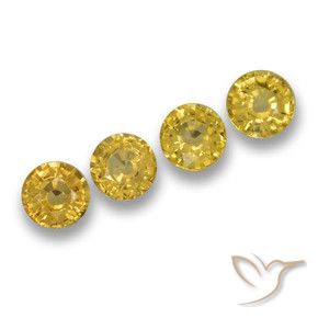 2.38 ct natürliche Honiggelb Saphir-Edelsteine, Runden, VVS-VS
