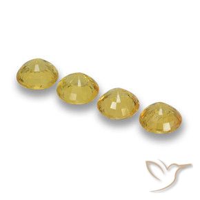 2.38 ct natürliche Honiggelb Saphir-Edelsteine, Runden, VVS-VS