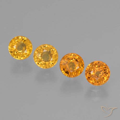 2.69ctw Natürlicher Mittelorange Saphir, Runden, VVS-VS