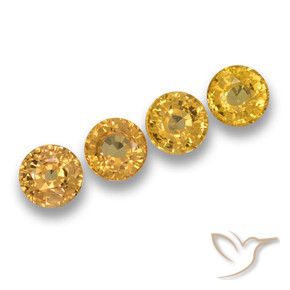 2.65 ct natürliche Golden Saphir-Edelsteine, Runden, VVS-VS