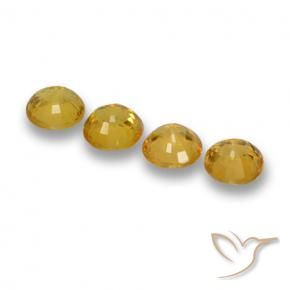 2.37 ct natürliche Tiefes Gold Saphir-Edelsteine, Runden, VVS-VS