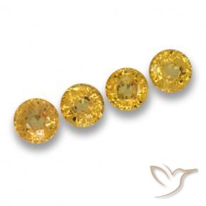 2.69 ct natürliche Tiefes Gold Saphir-Edelsteine, Runden, VVS-VS