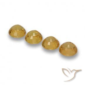 2.69 ct natürliche Tiefes Gold Saphir-Edelsteine, Runden, VVS-VS