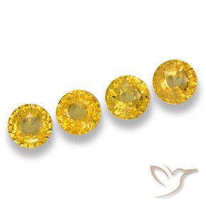 2.46 ct natürliche Mittelgelb Saphir-Edelsteine, Runden, VVS-VS