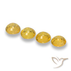 2.46 ct natürliche Mittelgelb Saphir-Edelsteine, Runden, VVS-VS