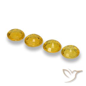2.32 ct natürliche Dunkel gelb Saphir-Edelsteine, Runden, VVS-VS