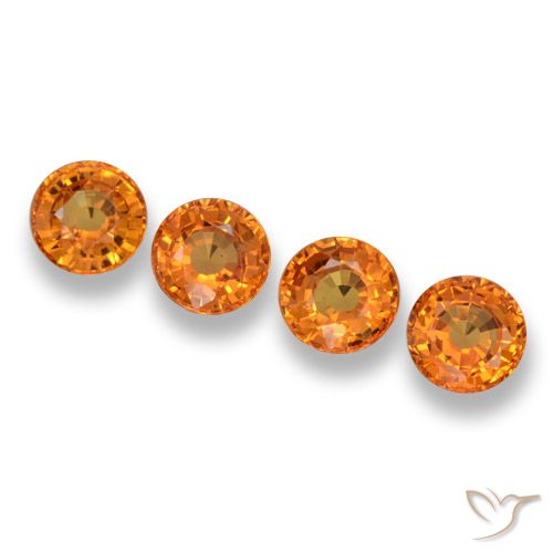 2.44ctw Natürlicher Aprikose Orange Saphir, Runden, VVS-VS