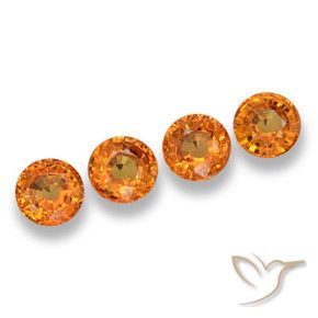 2.44 ct natürliche Aprikose Orange Saphir-Edelsteine, Runden, VVS-VS