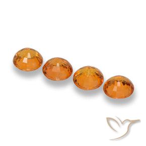 2.44 ct natürliche Aprikose Orange Saphir-Edelsteine, Runden, VVS-VS