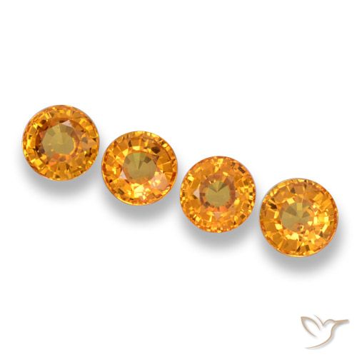 2.62ctw Natürlicher Tiefes Orange-Gold Saphir, Runden, VVS-VS