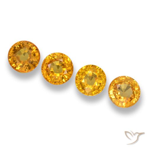 2.55ctw Natürlicher Tiefes Goldorange Saphir, Runden, VVS-VS