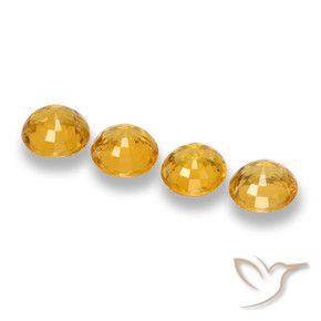 2.55 ct natürliche Tiefes Goldorange Saphir-Edelsteine, Runden, VVS-VS