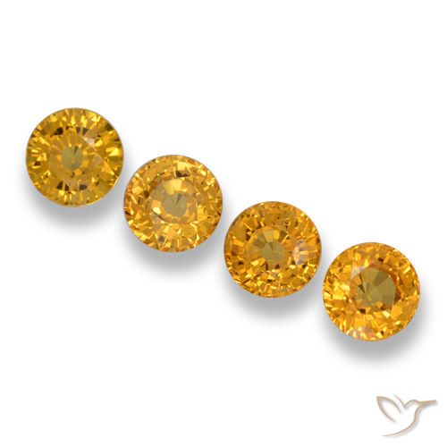 2.70ctw Natürlicher Tiefes Goldorange Saphir, Runden, VVS-VS