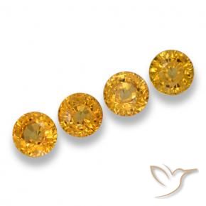 2.70 ct natürliche Tiefes Goldorange Saphir-Edelsteine, Runden, VVS-VS
