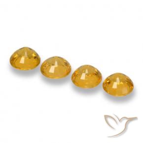 2.70 ct natürliche Tiefes Goldorange Saphir-Edelsteine, Runden, VVS-VS