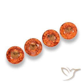 2.25 ct natürliche Mittelorange Saphir-Edelsteine, Runden, VVS-VS