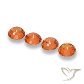 2.25 ct natürliche Mittelorange Saphir-Edelsteine, Runden, VVS-VS